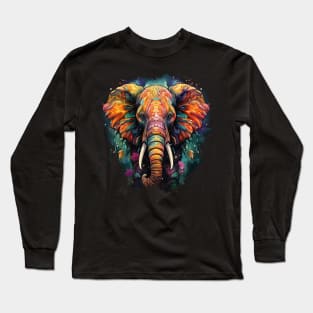 Elephant Rainbow Long Sleeve T-Shirt